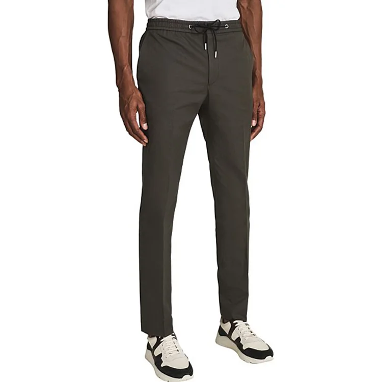 Оптовая продажа поо брюки из хлопка и льна потертые мужские облегающие