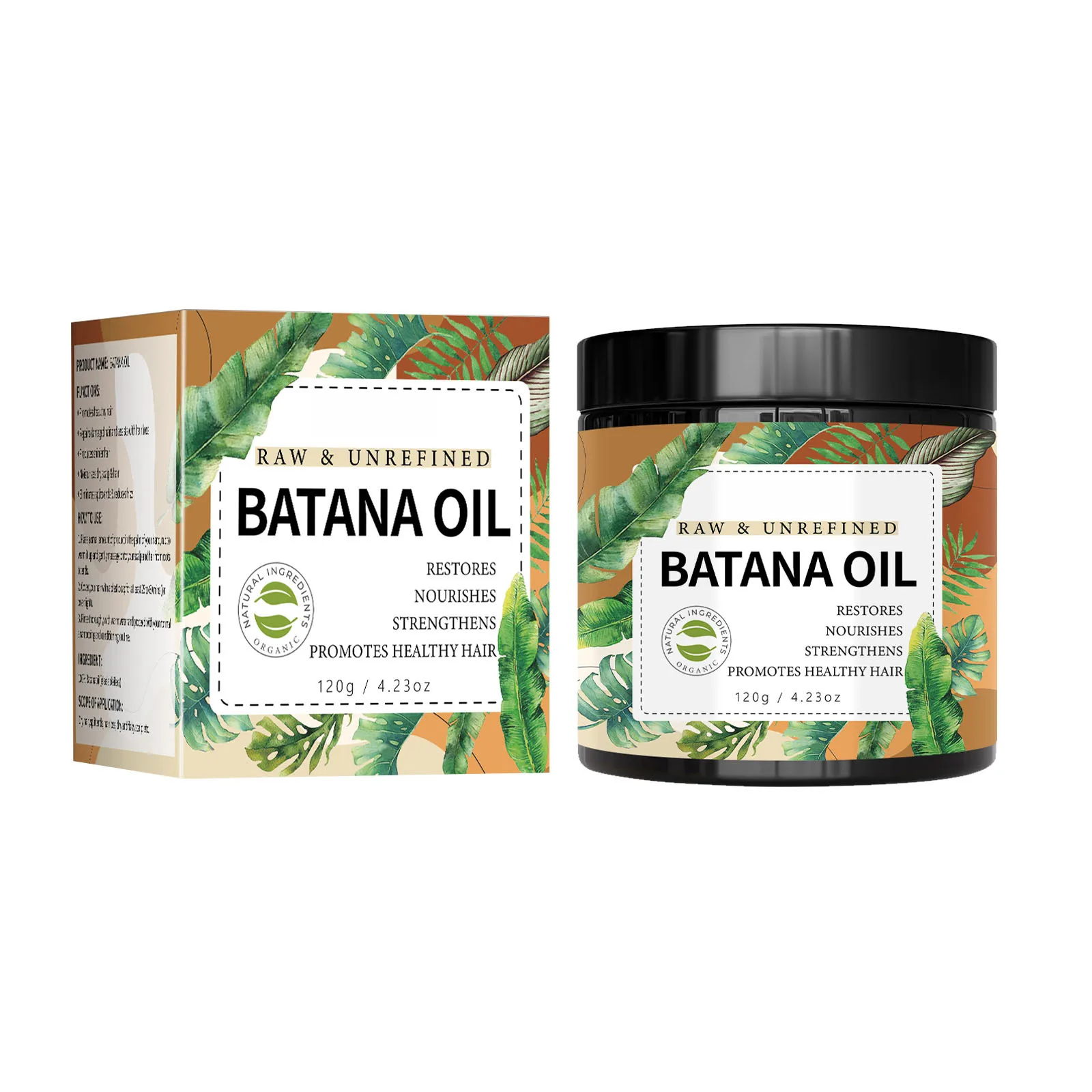 Deeply Moisturize Private Label Wholesale Natural Organic Smooth Repair Dryness Prevent Hair Loss Hair Growth Batana Oil