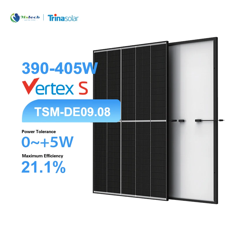 Vertex S Type Trina Solarmodul Tsm-De09.08 Bifacial Black Frame Solar Panels 390W 395W 400W 405W Half Cell Mono Module