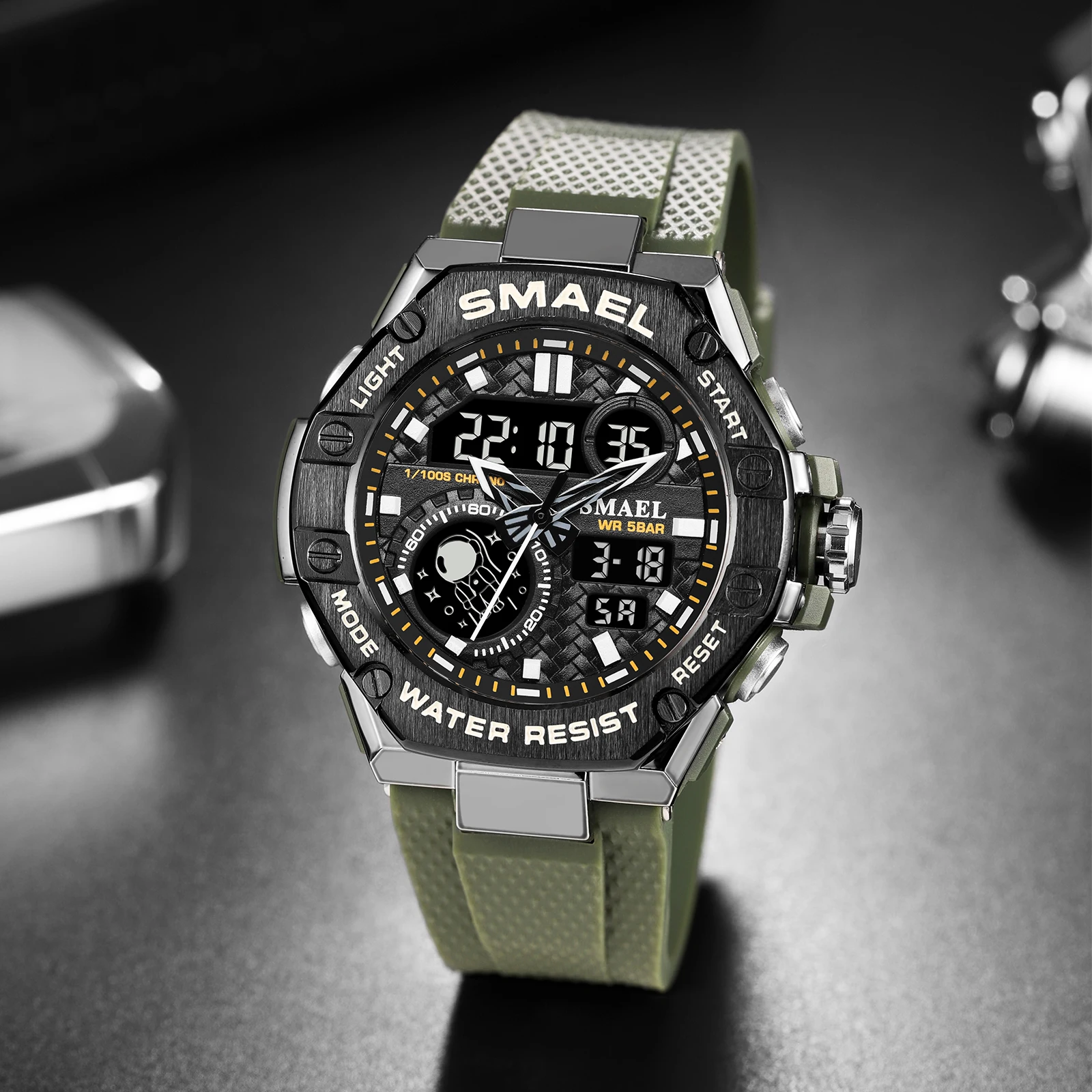 SMAEL 8068 waterproof sport alloy watch relojes de hombre fashion sport watches for men waterproof