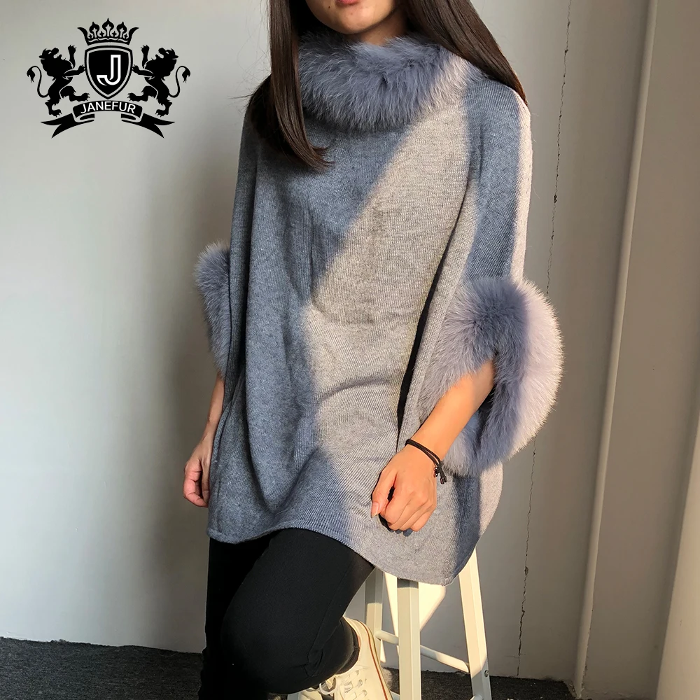 High Quality Pure Cashmere Sweater Pullovers for Women Autumn Winter Ladies Woolen Sweater with Fur