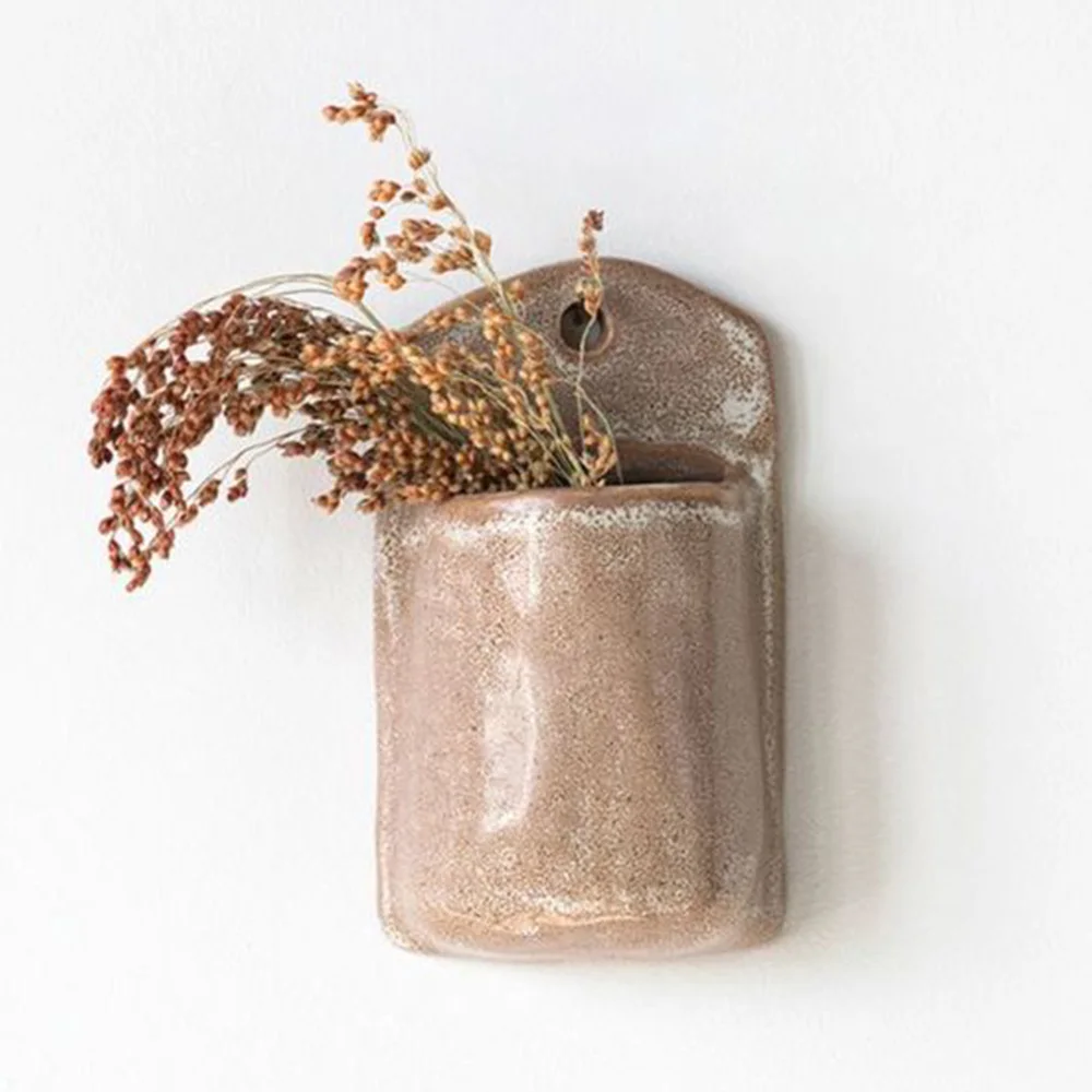 New style ceramic hanging vase wholesale home decor porcelain wall flower vase & planter