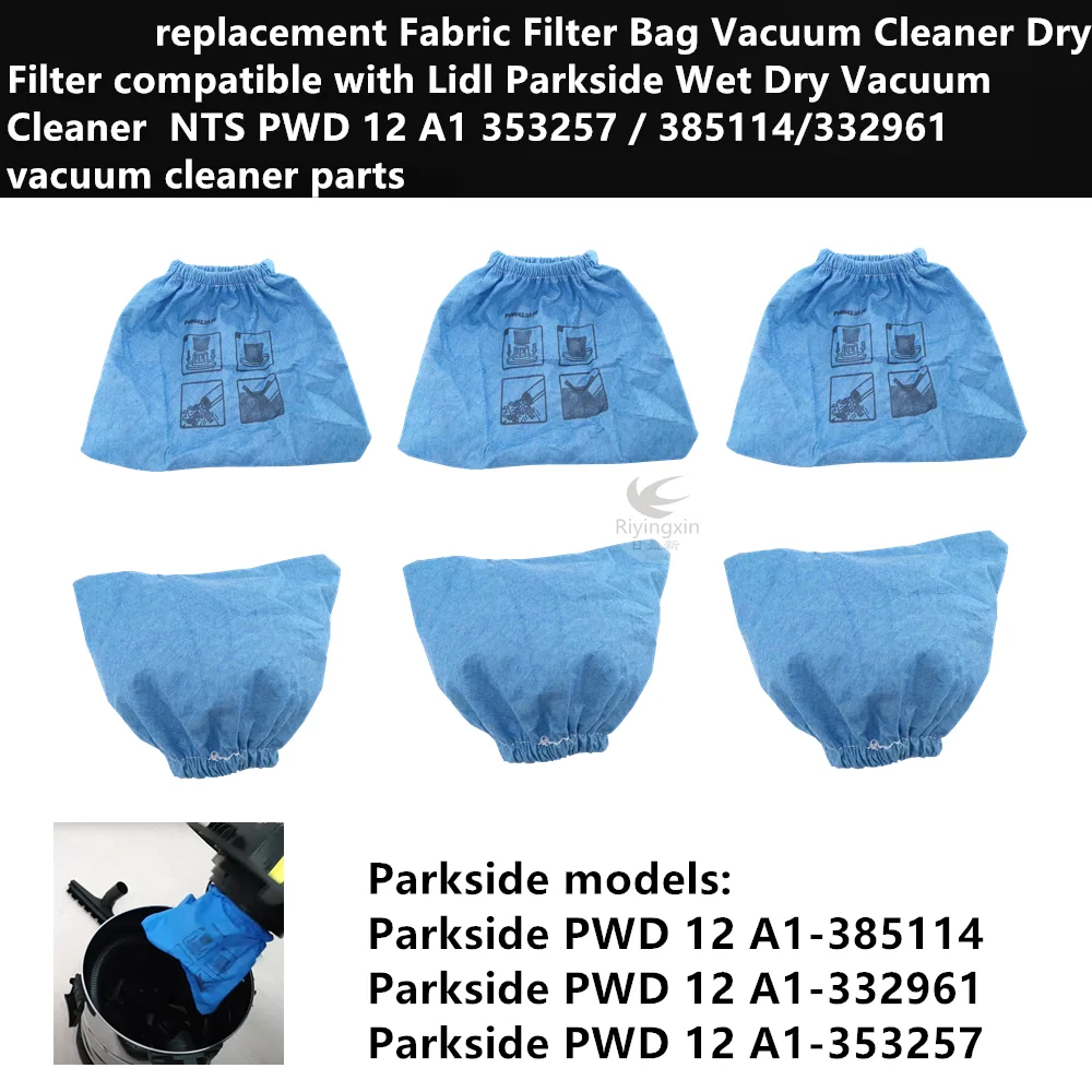 Vacuum Cleaner Fabric Filter Dust Bag for NTS PWD 12 A1 353257 / 385114/332961 Vacuum Cleaner Accessory Parts Dust Bag