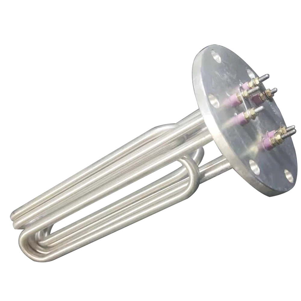 140mm flange electric heating pipe 380V water tank boiler steam engine heating rod industrial high power heating pipe