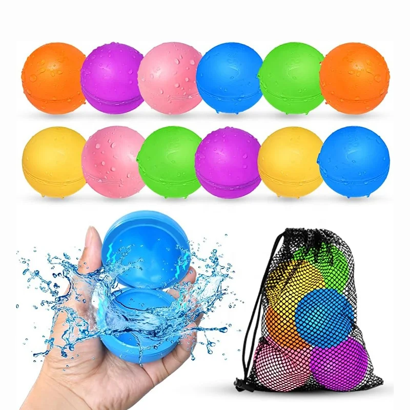 Soppycid Silicone Balloon Summer Refillable Self Sealing Magic Reusable Water Balloon For Quick Easy Reusable Water Bombs Ball