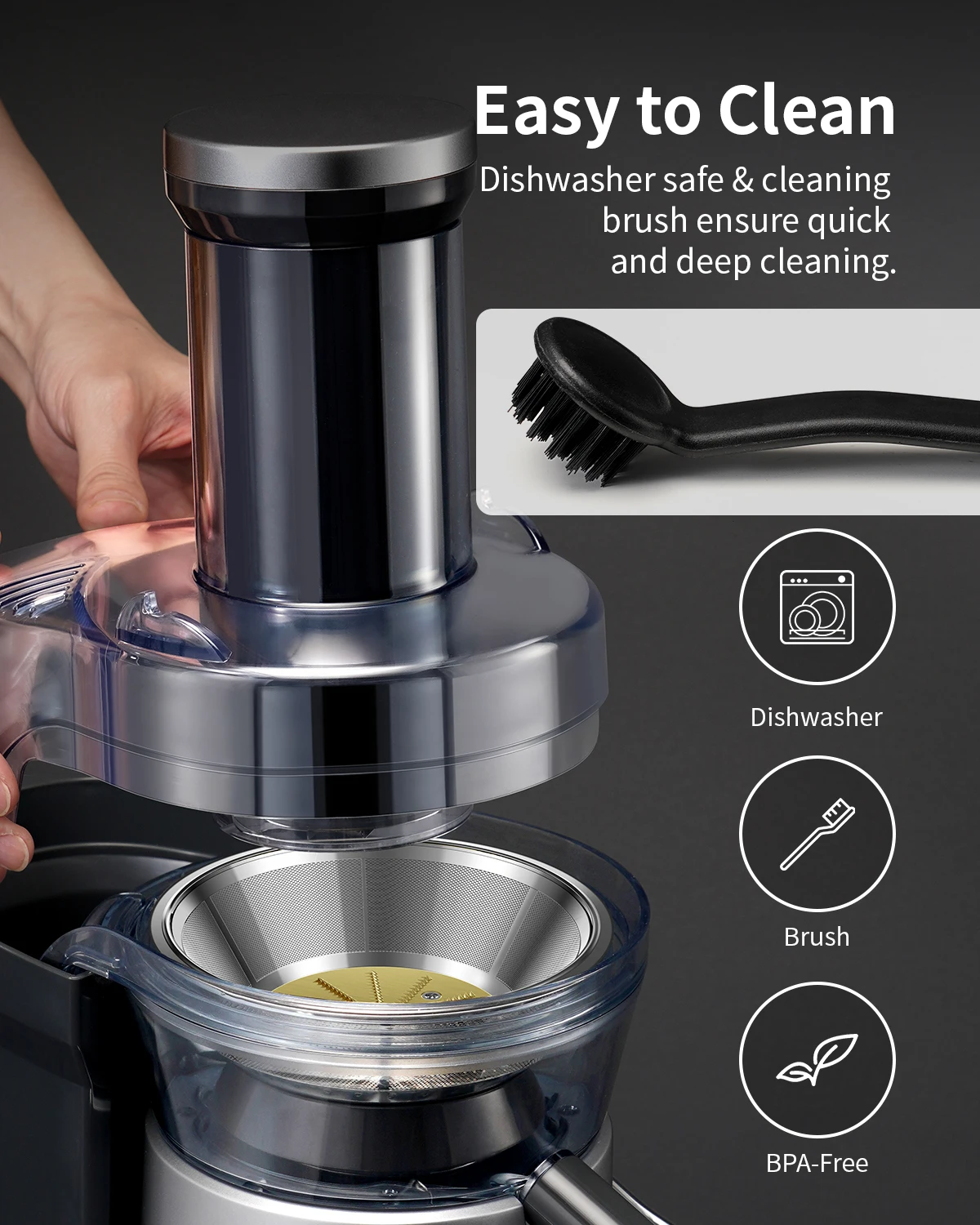 3 Speeds Setting Powerful Juice Extractor Machine Whole Fruits & Veggies Juicer Machine