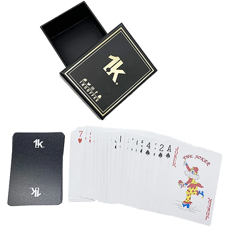 custom Plastic Poker cards Deck printing Gift Durable Waterproof Gold Foil PVC Playing Card Wholesale Plastic Playing Card