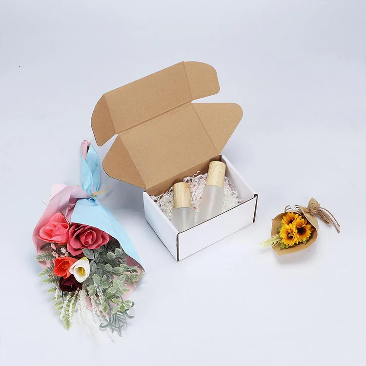 Custom Recyclable Paper Corrugated Mailer Cardboard Folded Folding Gift Craft Paper Box For Packaging