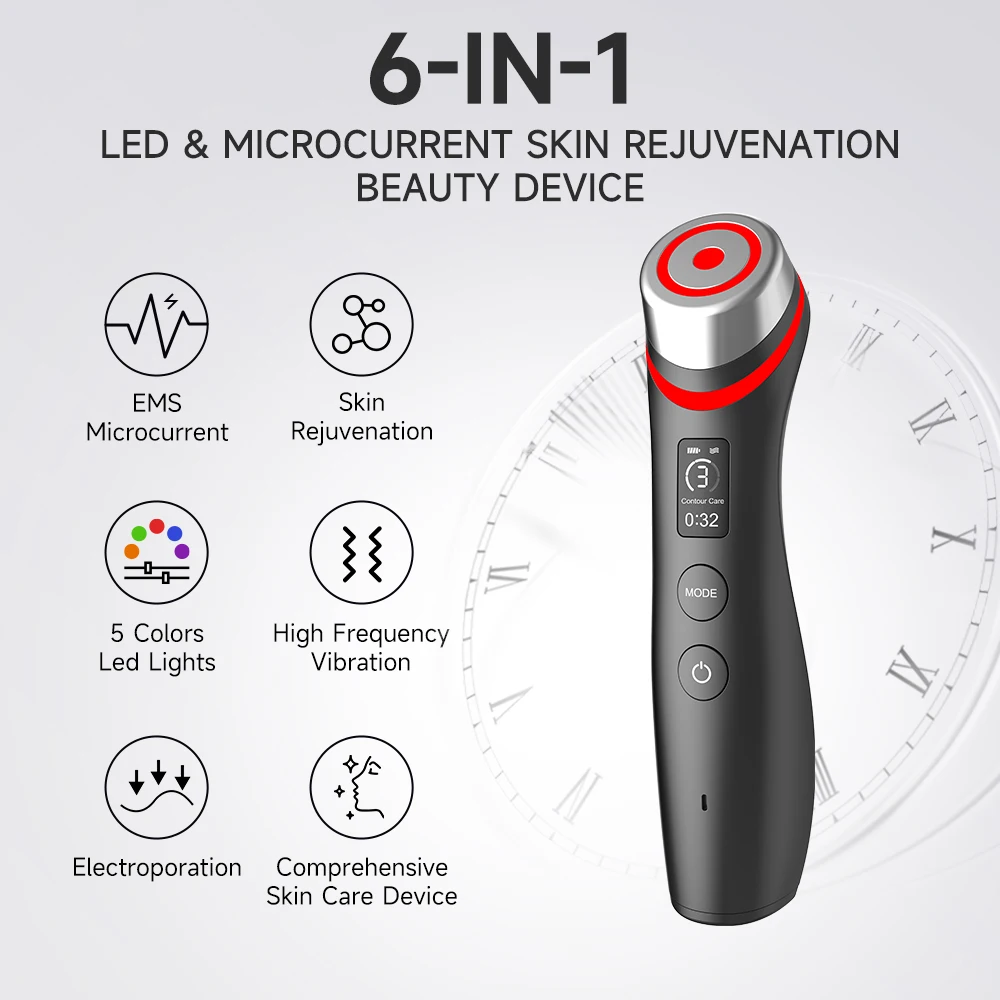 2024 Latest version 6 in 1 Age booster Pro  face lifting massage v-shape device skin tightening facial