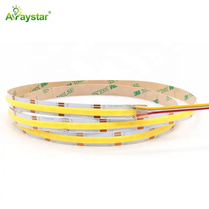 Mini cutting dual color COB strip light IP20 IP65 IP67 led tape light DC24V 608 CCT Tunable Adjustable LED Strip Light