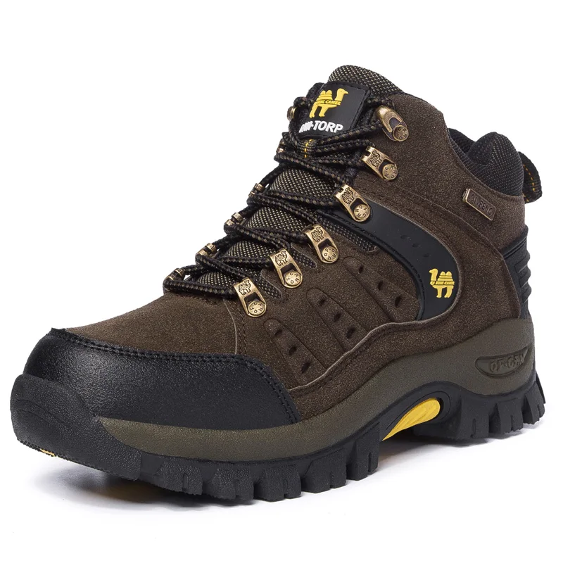 
2020 Wholesale Suede Leather Couples Classic Outdoor Mountain Desert Ankle Climbing Shoes For Man Hiking Boots 