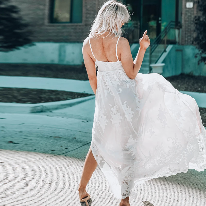 2022 Floral Crochet Lace Ruffled High Waist Ball Gown Modest Long Bridesmaid Bridal Dress Wedding Dresses