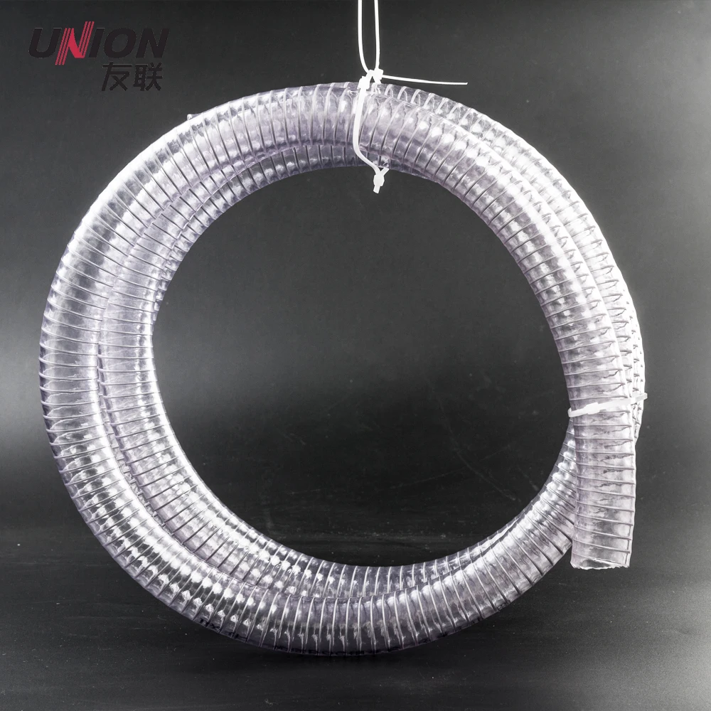 PVC Transparent Spring  Steel Wire Reinforced Hose