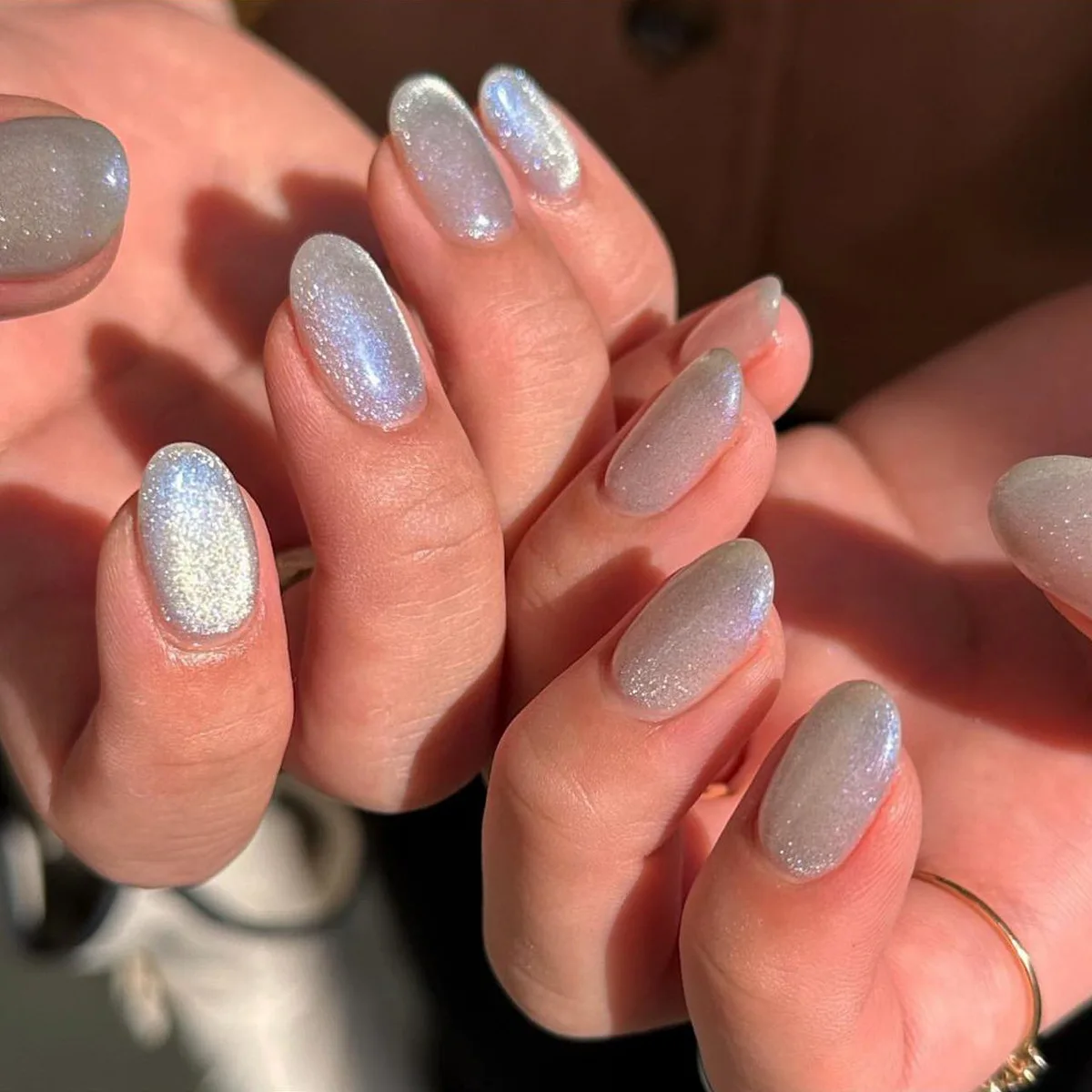 New Design Simple Press On Nail Aurora Pure Color Opal Press On Nail Wholesale Waterproof Personalized Press On Nail