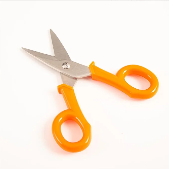 High Quality Heavy Duty Plastic Handle Professional Scissors for Electric Wire Cutting