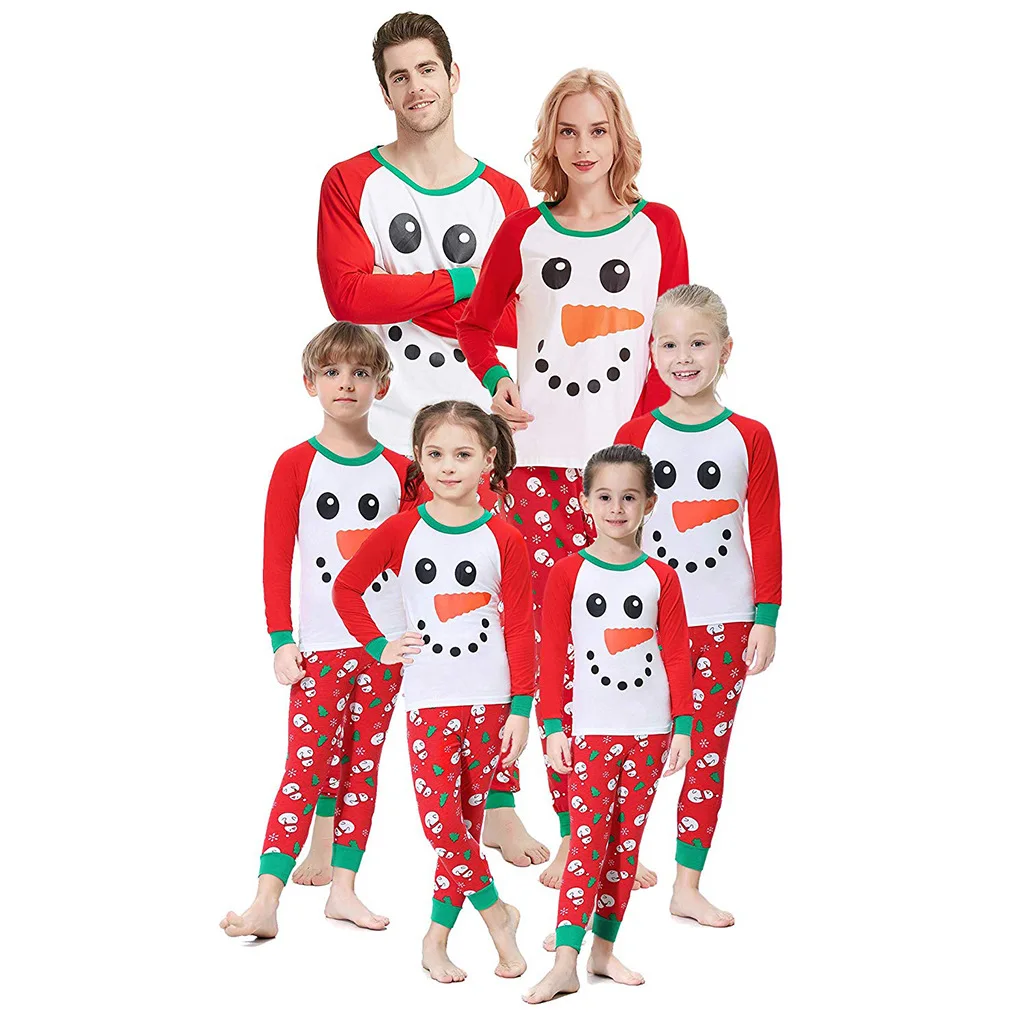 2020 hot sale cotton set family christmas pajamas