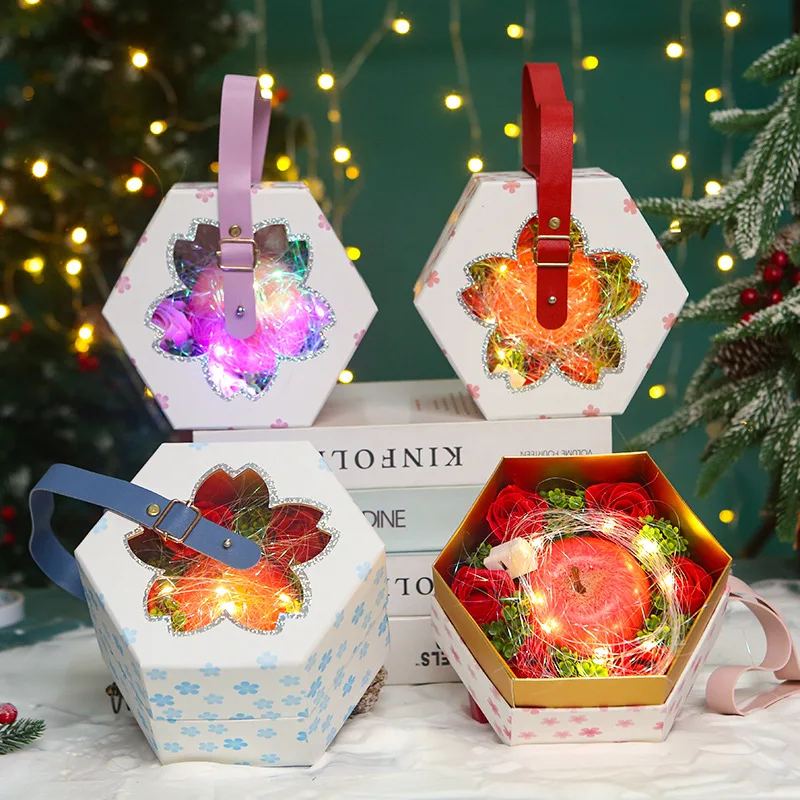 Оптовая продажа креативная Рождественская Подарочная коробка для фруктов портативная упаковка яблок с тисненым принтом из губчатой подкладки Рождества