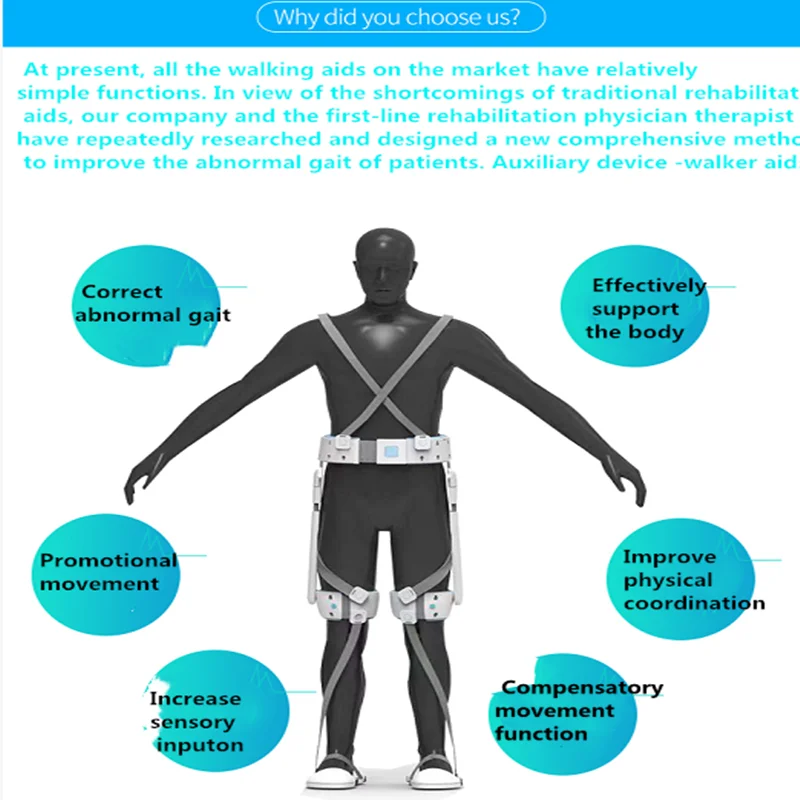 Top quality ankle knee Pelvic fixation walker Rehabilitation walker for people with handicapped legs