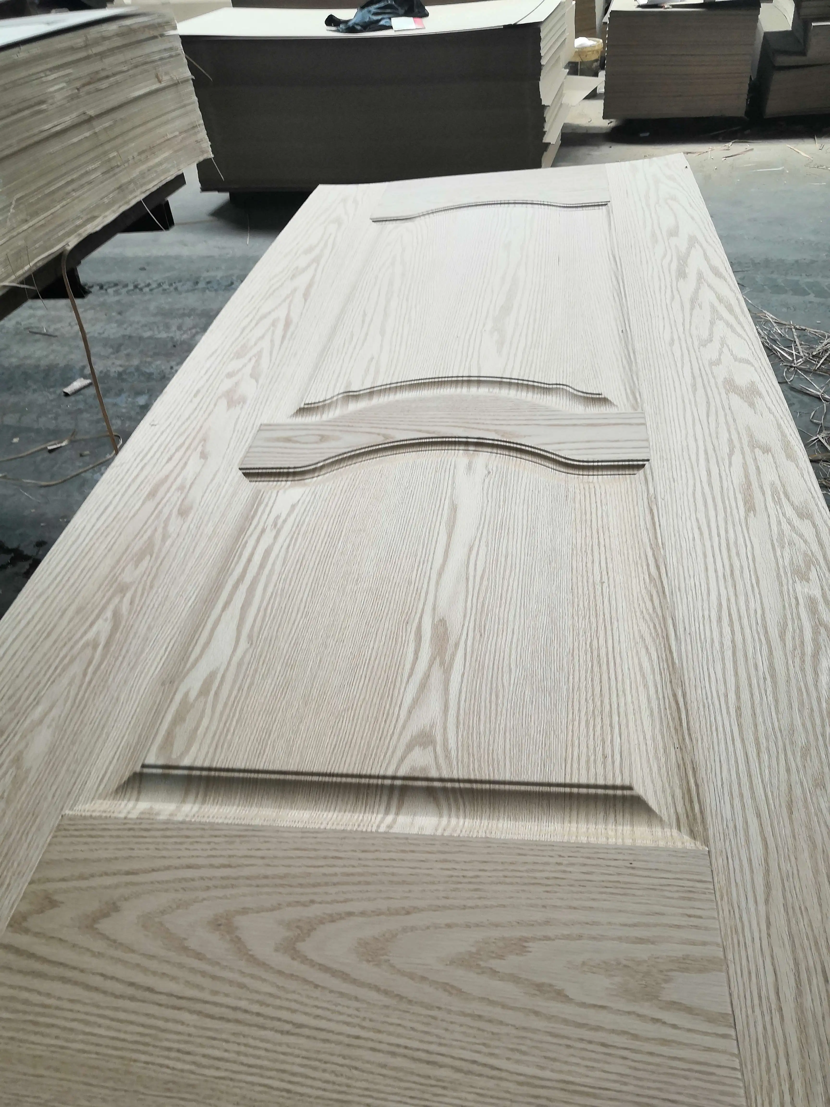 Wood Panel natural wood veneered faced sapele Interior mould MDF HDF/plywood door skin