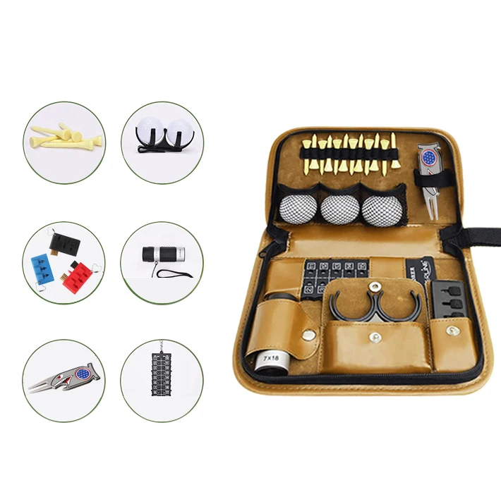 Custom Logo Gift Box Golf Tees Ball Markers Rubber Golf Gift Set Golf Accessories