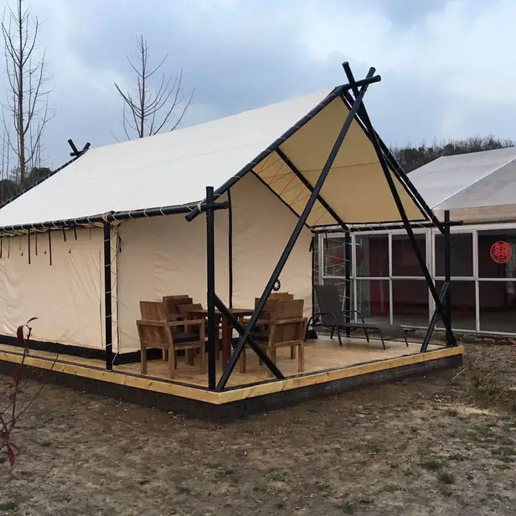 High quality safari furniture outdoor steel portable luxury resort hotel tent