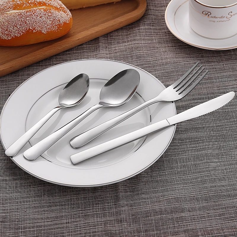 Wholesale Restaurant Designer Flatware set Custom Silverware Flatware 4Pcs Stainless Steel Cutlery set