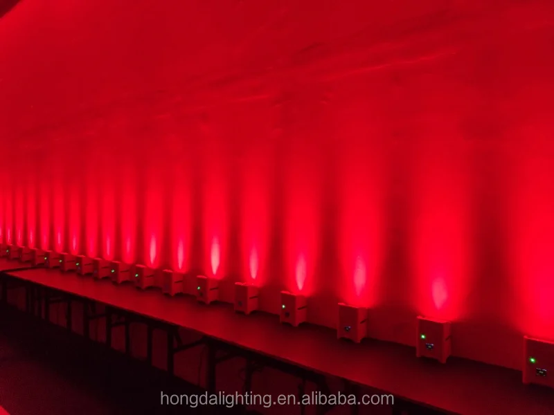 Professional Dj Lights 6X18W RGBWA UV 6 IN 1 Uplights Battery Power Wireless DMX LED Flat Par Lights For Dj Wedding Event