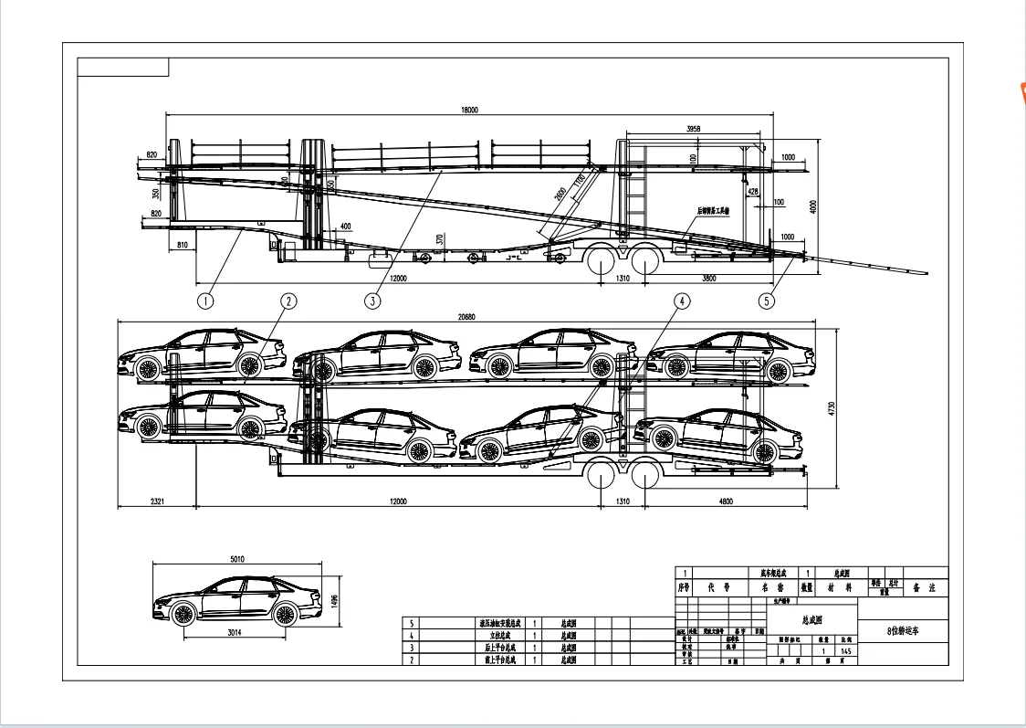 Hot Selling Cimc Brand New Car Carrier Flatbed Skeleton Semi Trailer Spares Motor Transport Trailer Skeleton Parts & Accessories