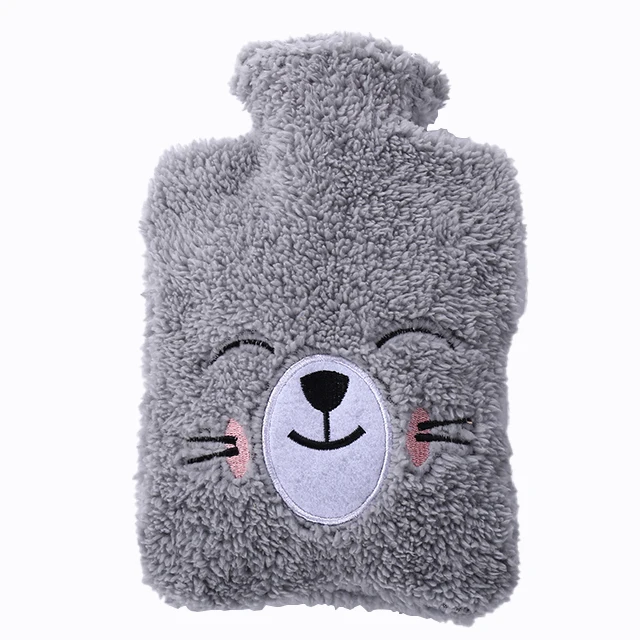 Plush Cloth Hand Warmer Student hot water bag Explosion-Proof Rubber 2L Hot Water Bottle With Cover