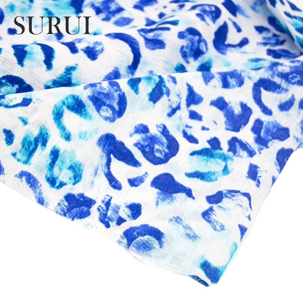 China supplier 100% linen digital printed fabric for garment