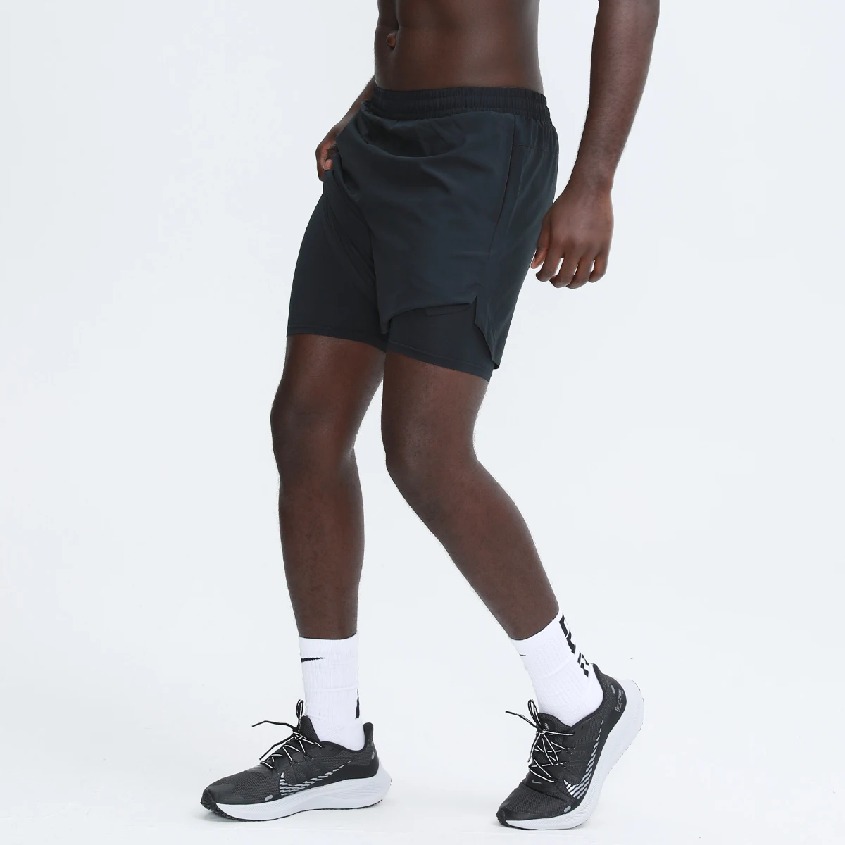 2 в 1 с подкладкой пустой изготовленный на заказ логотип сетчатая спортивная одежда Спортивные шорты Джоггеры мужские беговые шорты для спортивного зала