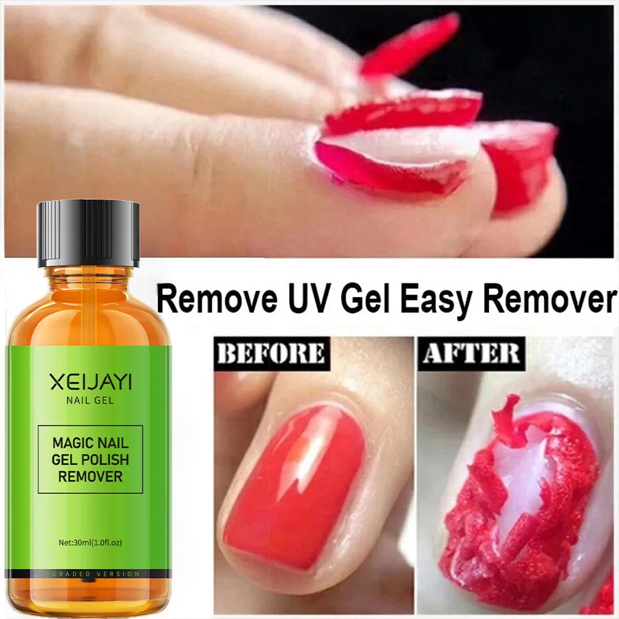 XEIJAYI лидер продаж популярное средство для удаления геля волшебный гель снятия лака логотип на заказ 30 мл бутылка УФ-гель дизайнерская УФ-смола 8 см