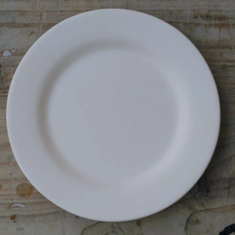 Wholesale high quality round trendy corn tortilla breakfast flat white porcelain plate