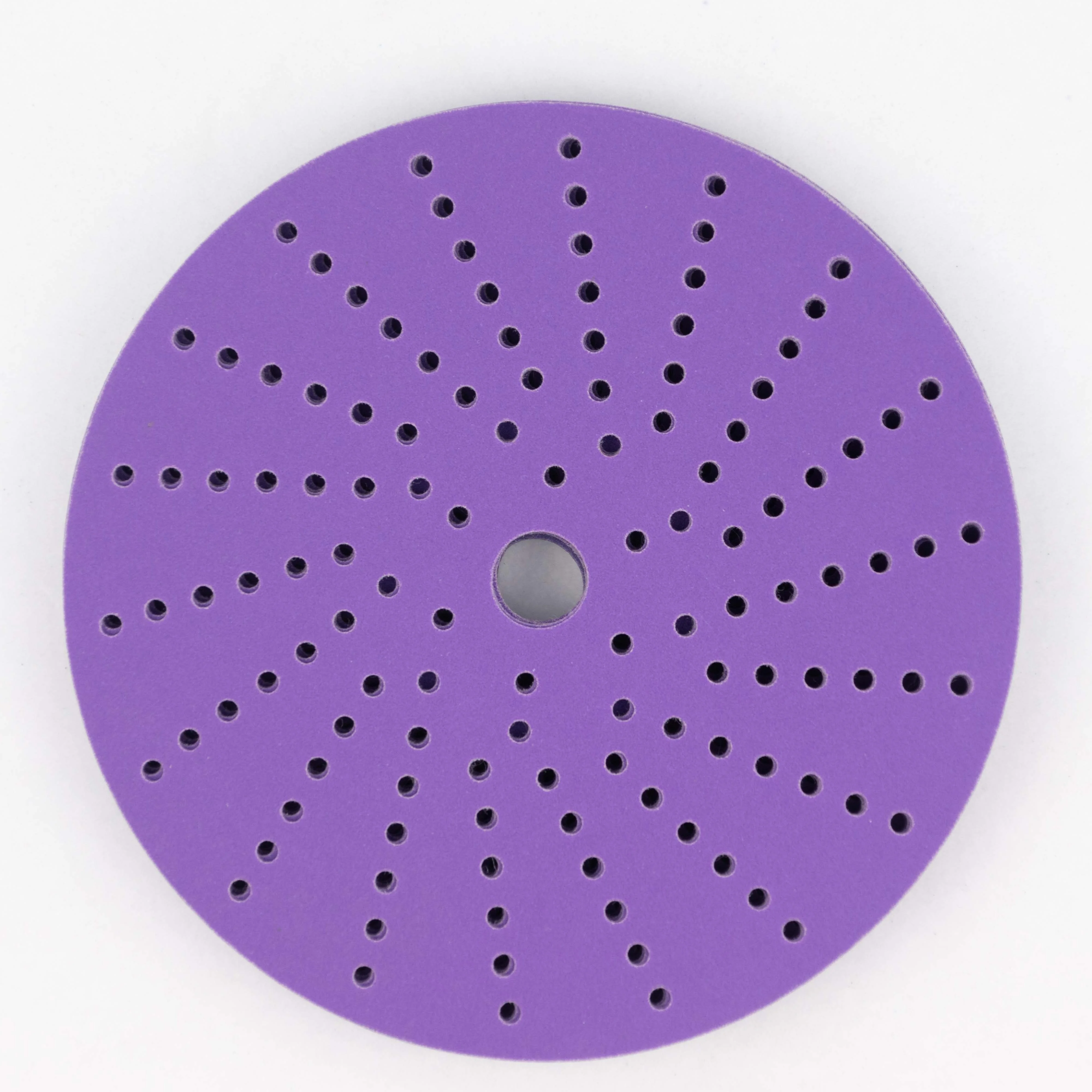  Purple Sandpaper Aluminum Oxide Abrasive Automotive Porous Sanding Disc Multi-Holes