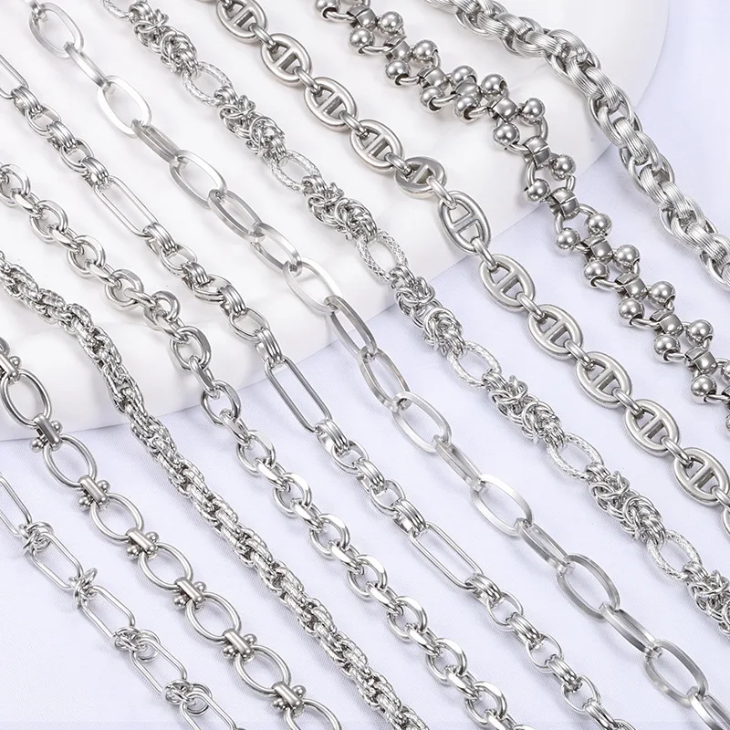 Fashion Special Stainless Steel Punk Twist Cable Chain Necklace for DIY Jewelry Making