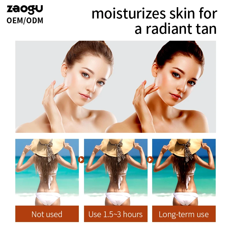 Private Label Customized Natural Accelerate Sun Self-tanning Lotion Tan Dark Sunbed Sun Tan Lotion