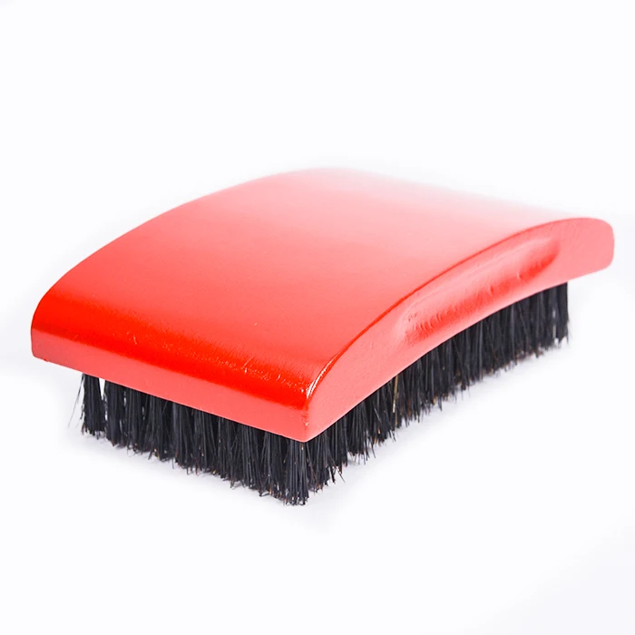 Private label square shape Wooden boars bristle hair shaving beard brush