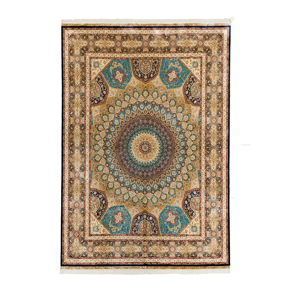 Восточные коврики большого размера в этническом стиле, нескользящий персидский ковер ручной работы для гостиной, 9 х12 футов