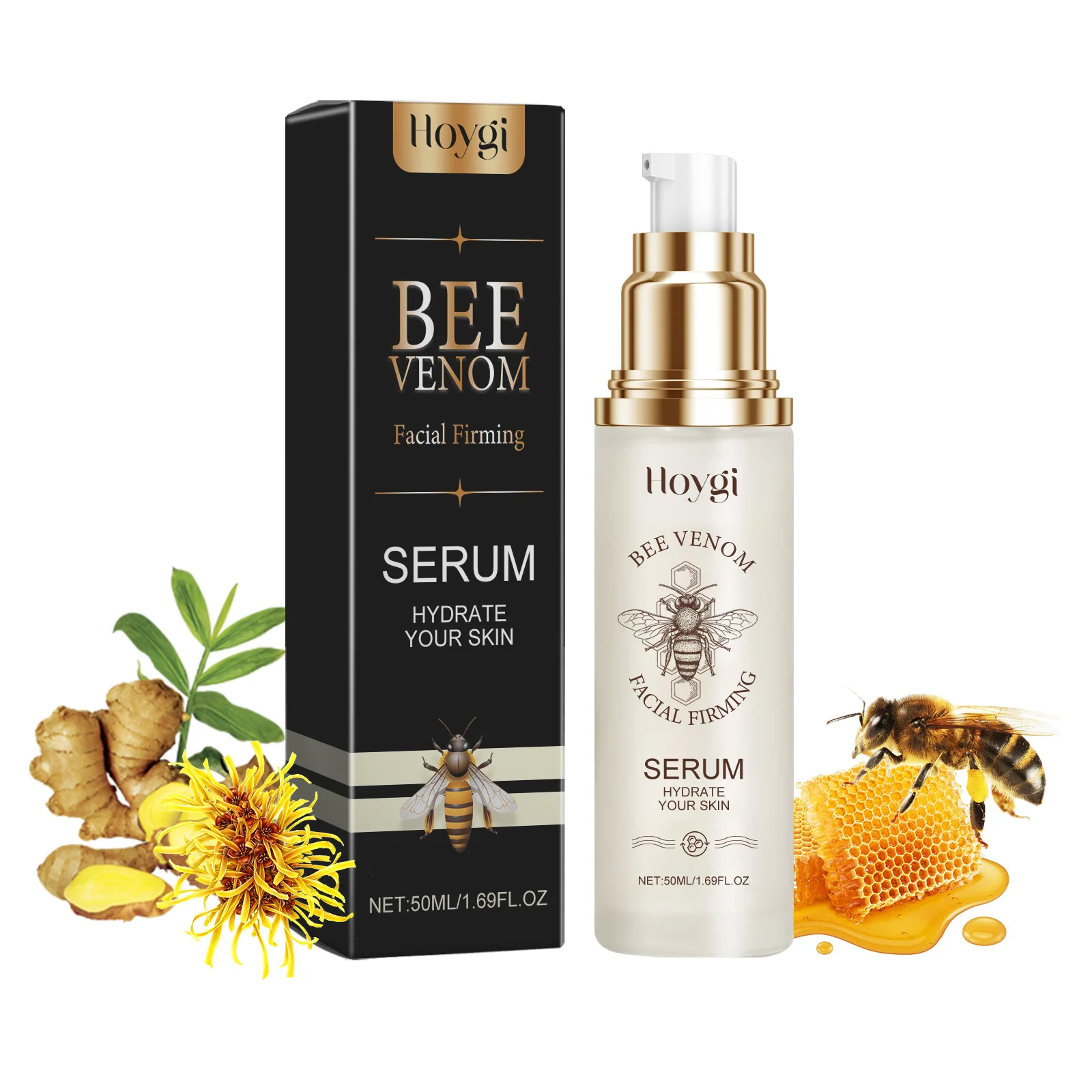 Factory direct sales Bee Venom Face Essences Hydrating Moisturizing and Refreshing Collagen Firming Skin Care Essences