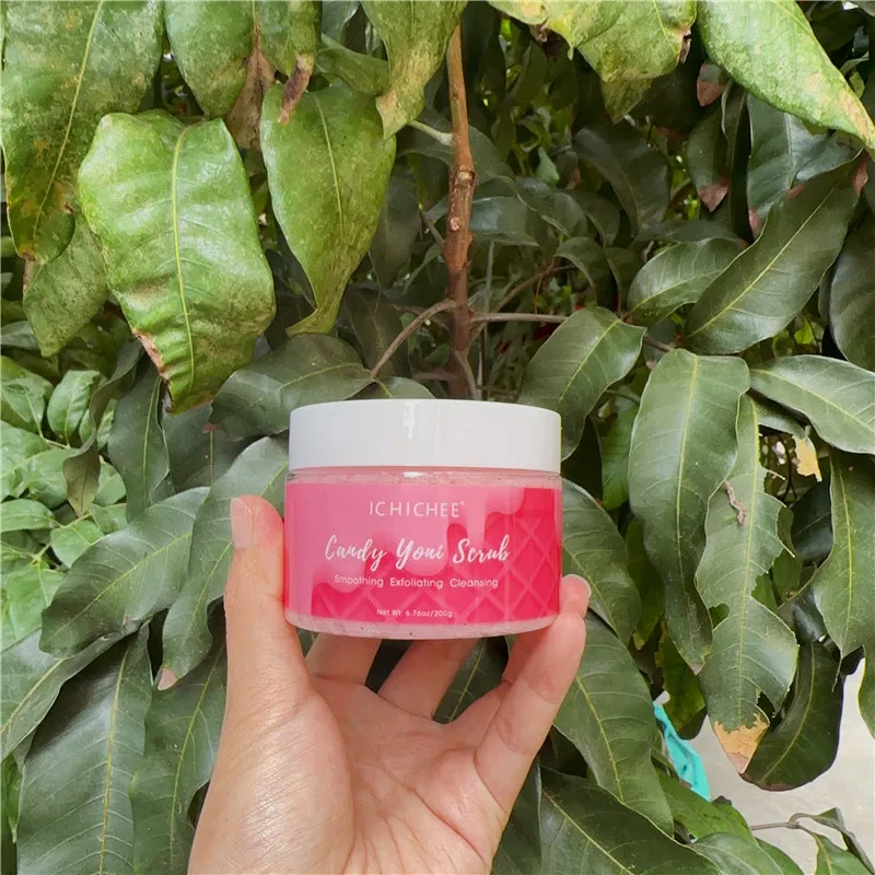 Custom Logo Private Label Natural Exfoliating Whitening Organic Candy Yoni Scrub