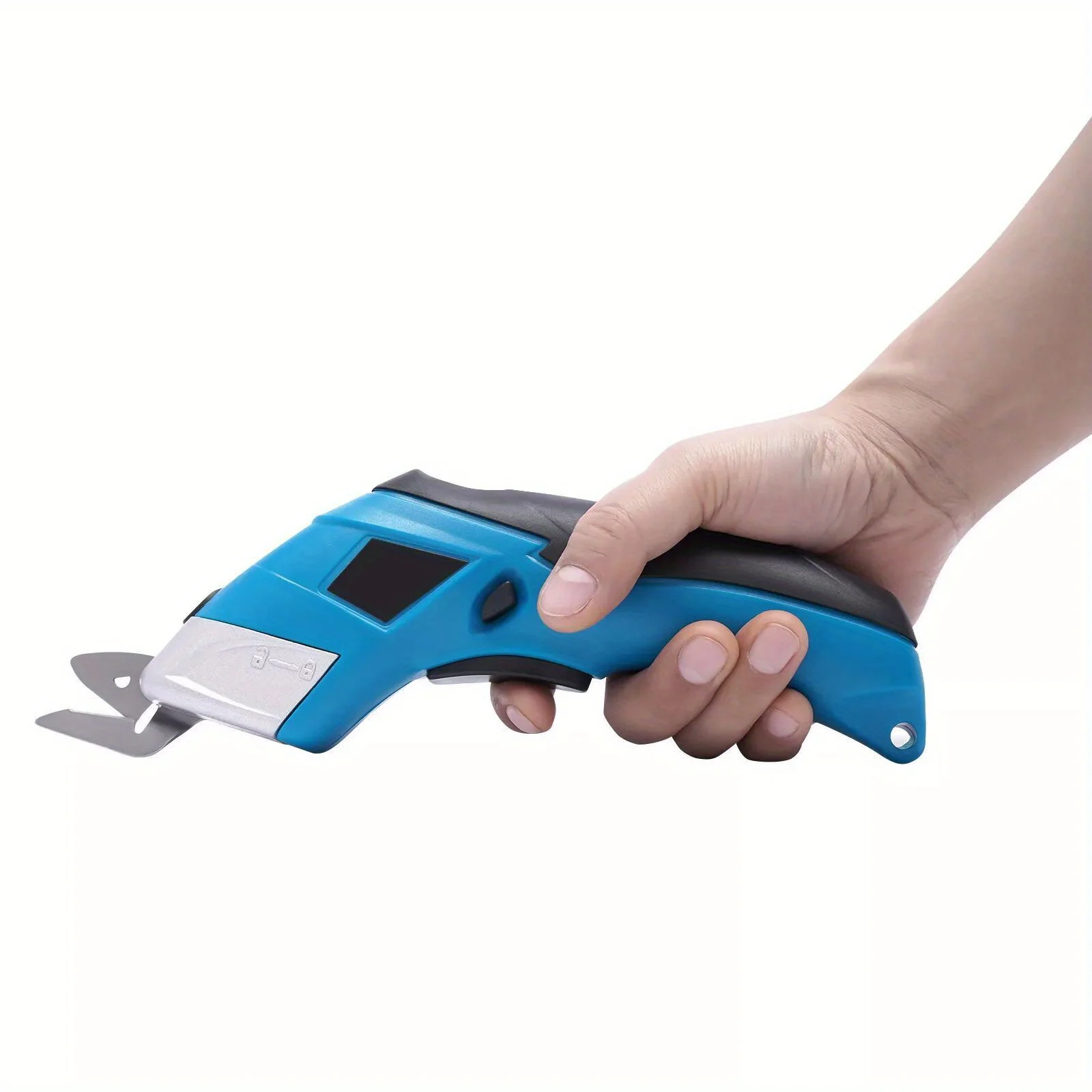 Dupow 3.6V Battery-Powered Cordless Shears Electric Fabric Scissors & Box Cutter DIY Grade Cutting Tool for Crafts