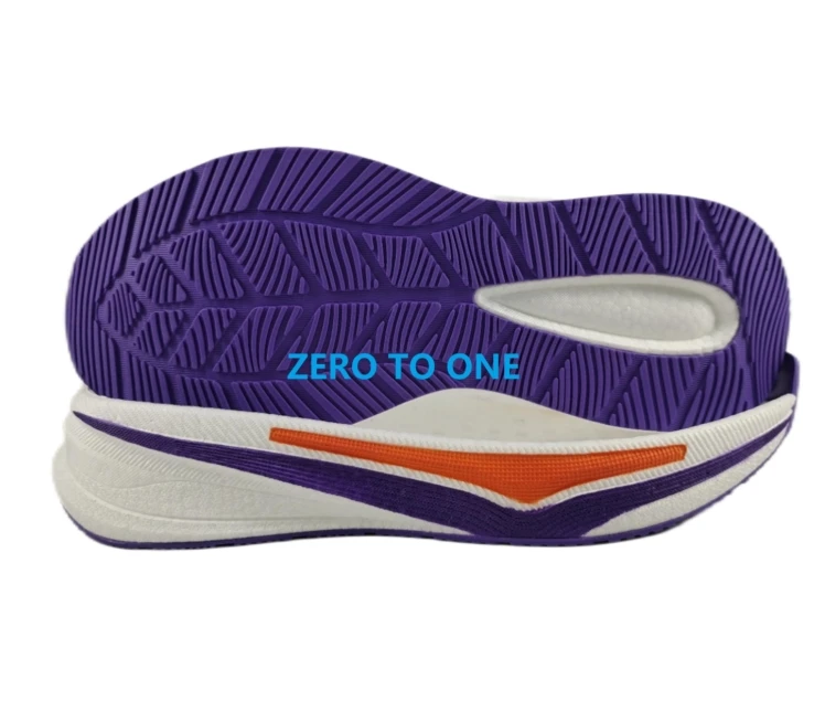 Zero To One Custom Ultralight Sport Rubber Sole Factory Wholesale Comfortable Anti-Slip Running Outsoles PU Material For Vietnam