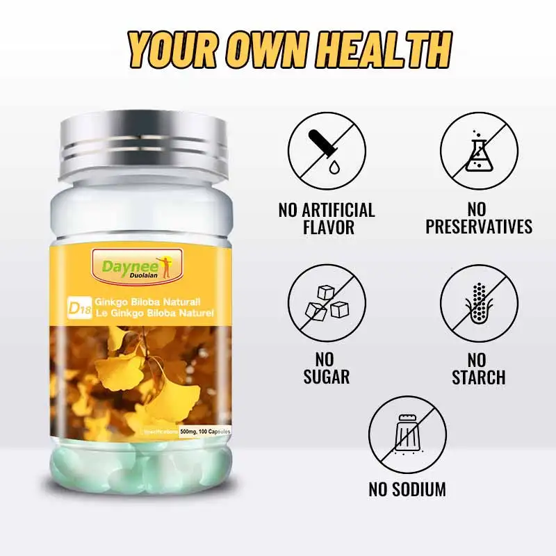Winstown Gingko yellow essence pills Herb detox vessels Plant Extracts Ginkgo Biloba Capsules Ginkgo Biloba softgel capsulle