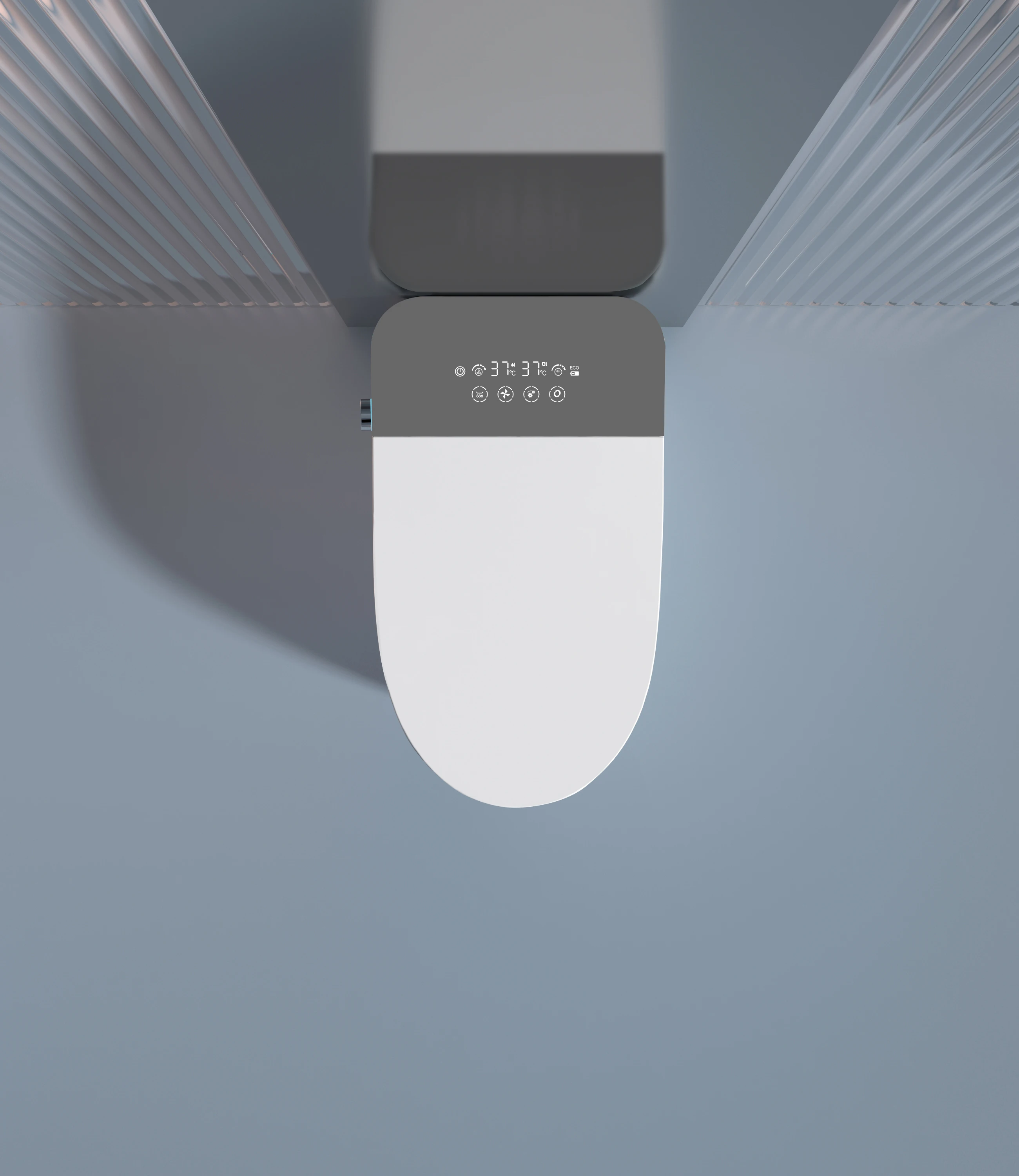 Male and Female Floor-Mounted Water Spray Toilet Seat with Remote Control Elongated Bowl Shape Mobile WC for Home or Office