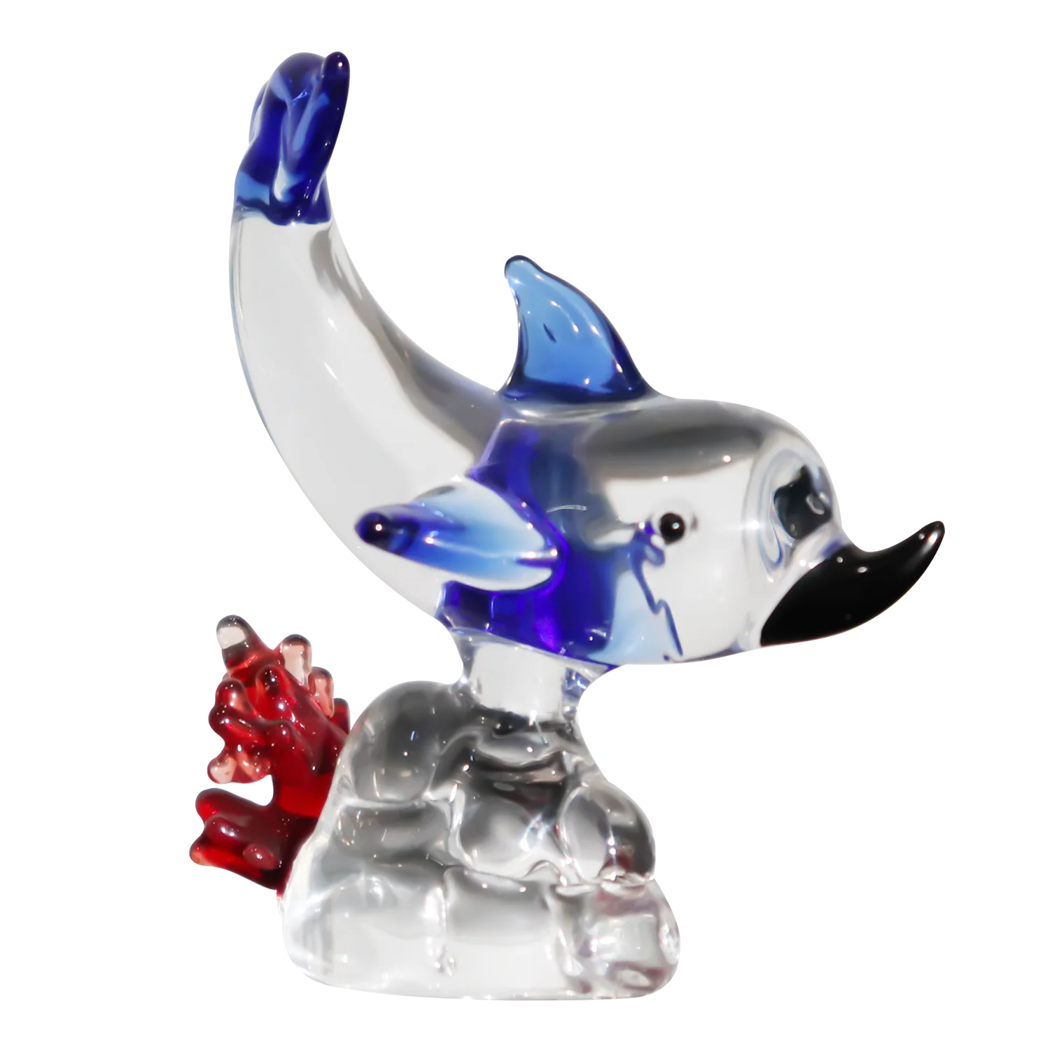 Quality And Quantity Assured Glass Animal Figurine Glass Shark Cheap Fish Small Animal Figurines