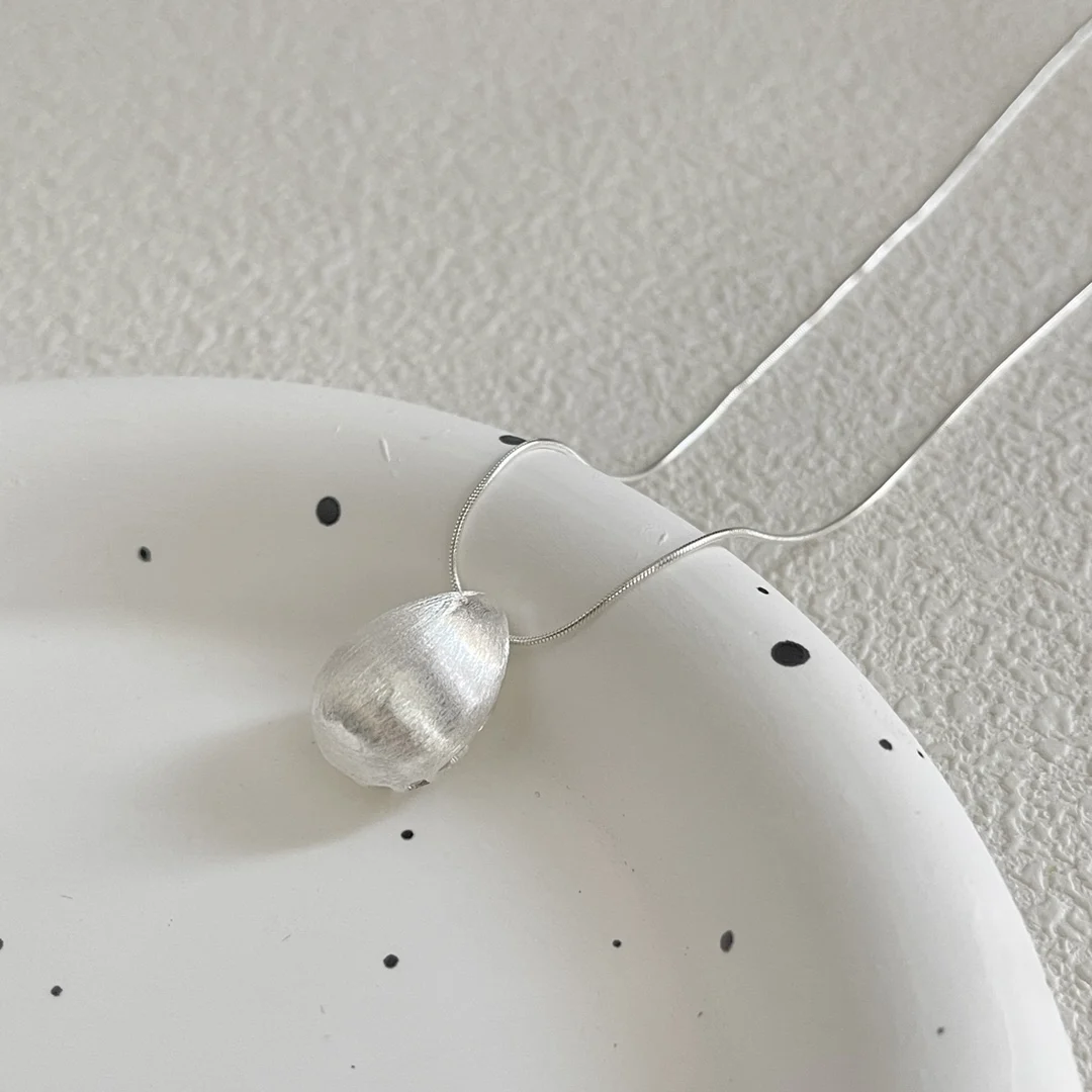S925 Sterling Silver Fashion Classic Zircon Simple Pigeon Egg Drawing Necklace Factory Jewelry Wholesale