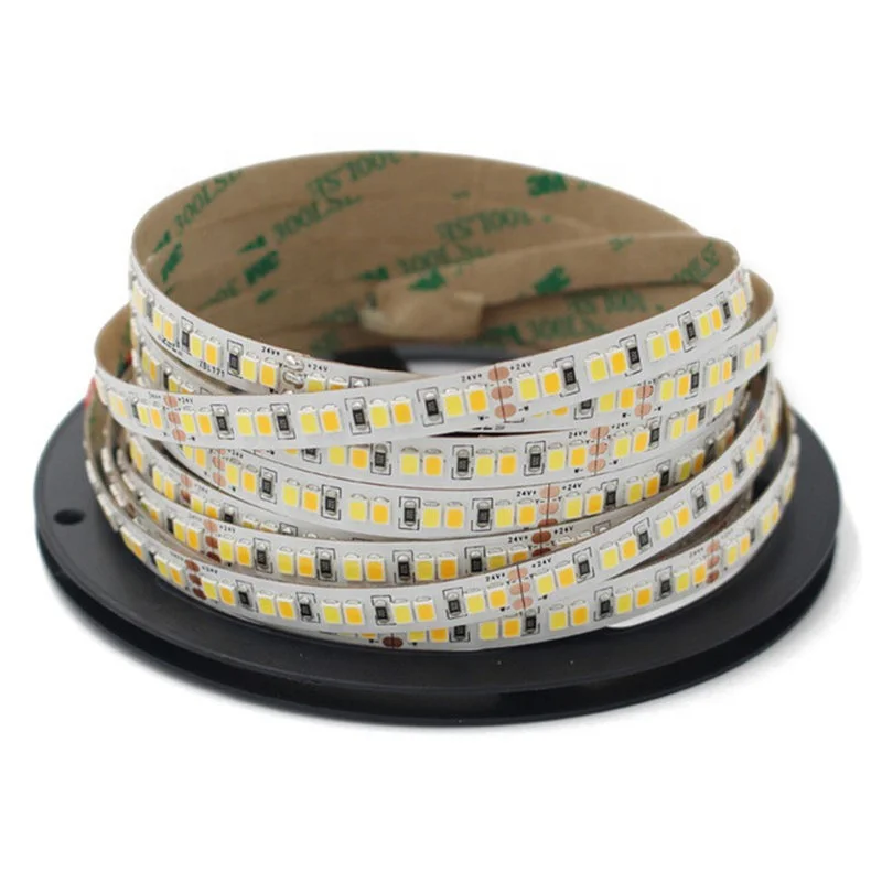High Cri Dimmable Dual Color Change Temperature Adjustable Warm White Adjustableled 5v 12v 24v Cct 2835 Led Strip Rope Light