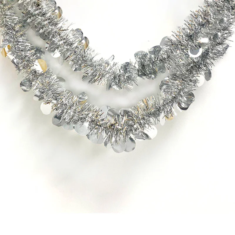 
Tinsel Artificial Christmas Garland with Small disc 