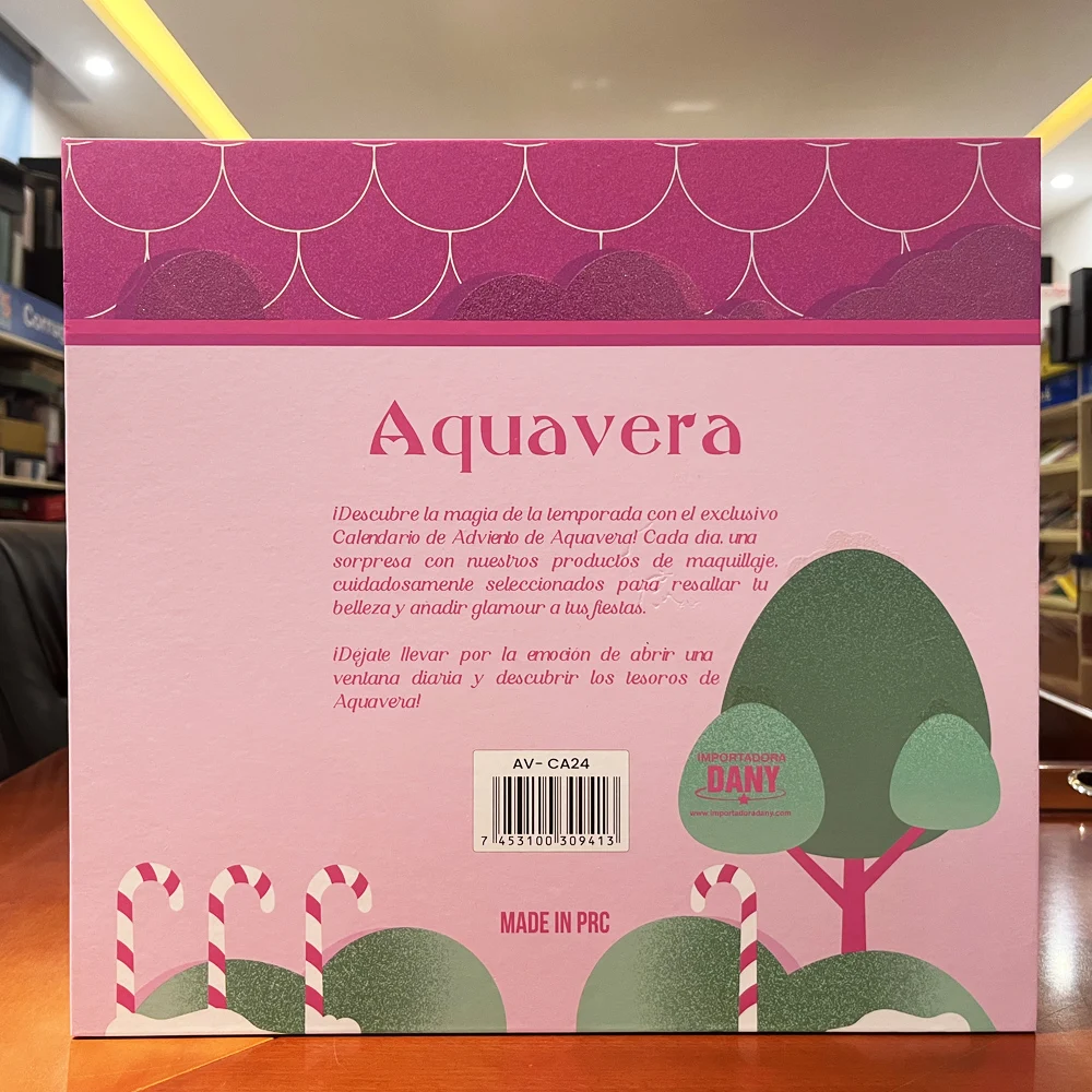 Empty Luxury Printed Logo Small Pink Cardboard Box Custom 24 Days Countdown Advent Calender Box