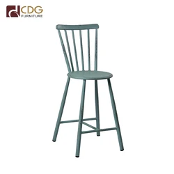 Distressed Vintage Bar Furniture Iron Modern Metal Frame High Chairs
